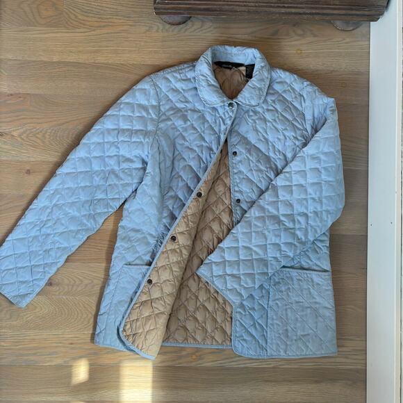 Eddie Bauer Quilted Jacket - Light Blue and Tan - Picture 1 of 9